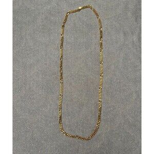 Vintage 70s Gold Tone Chain Necklace 1970s Retro Long Monet Layering Old Money